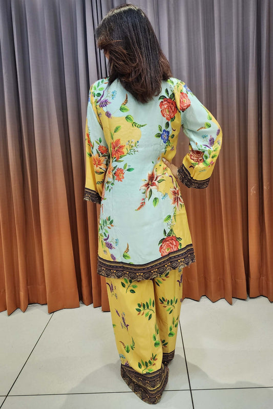 Vibrant Floral Indo-Western Set
