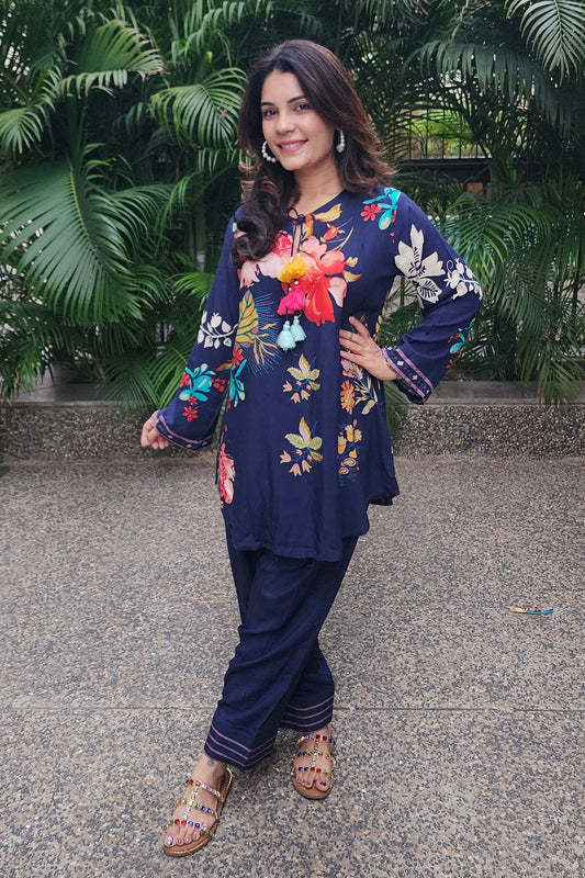 Indigo charm co-ord