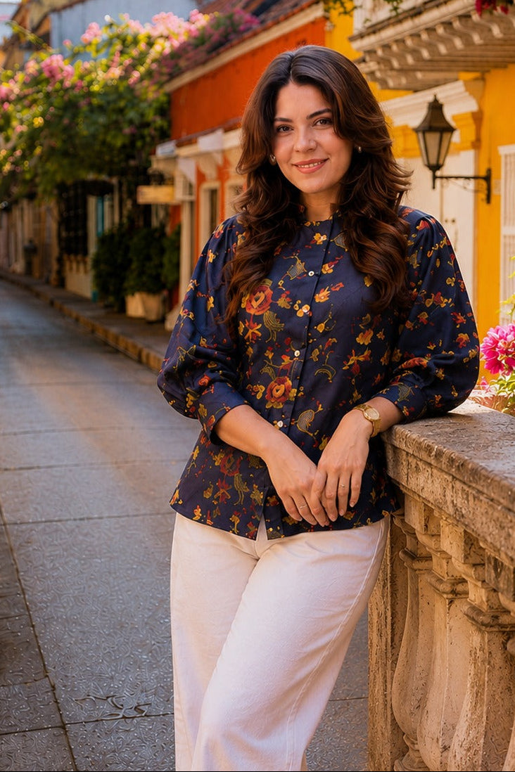 Midnight Bloom Floral Shirt