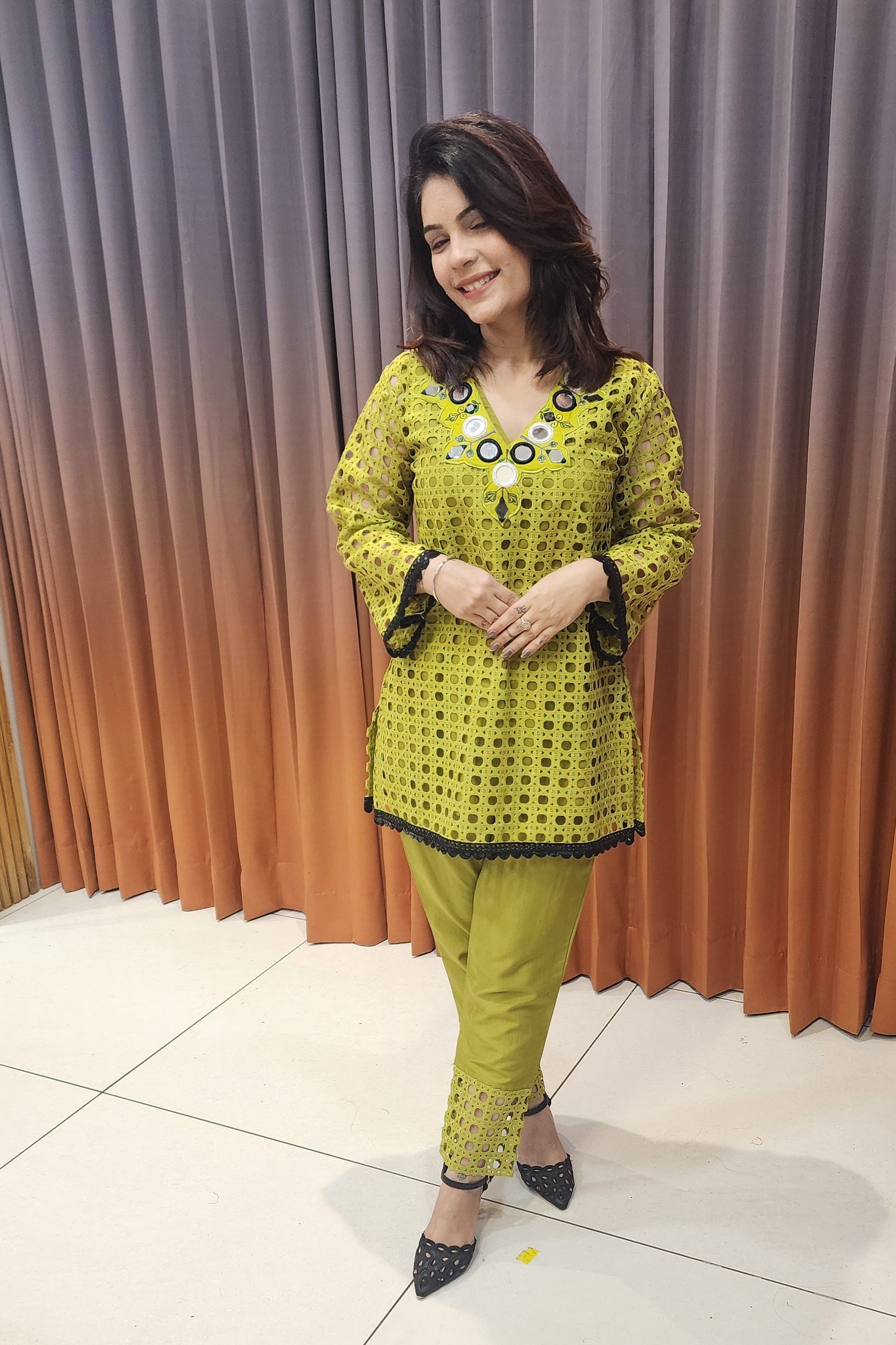 PALM GREEN HACOBA CO-ORD SET (15298)