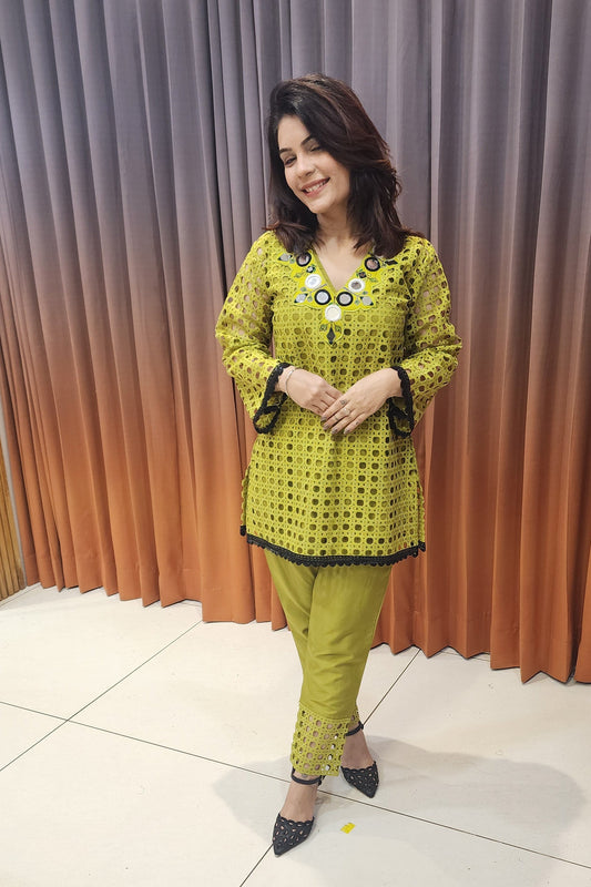 PALM GREEN HACOBA CO-ORD SET (15298)