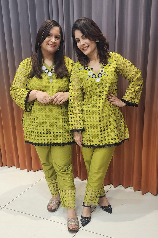 PALM GREEN HACOBA CO-ORD SET (15298)