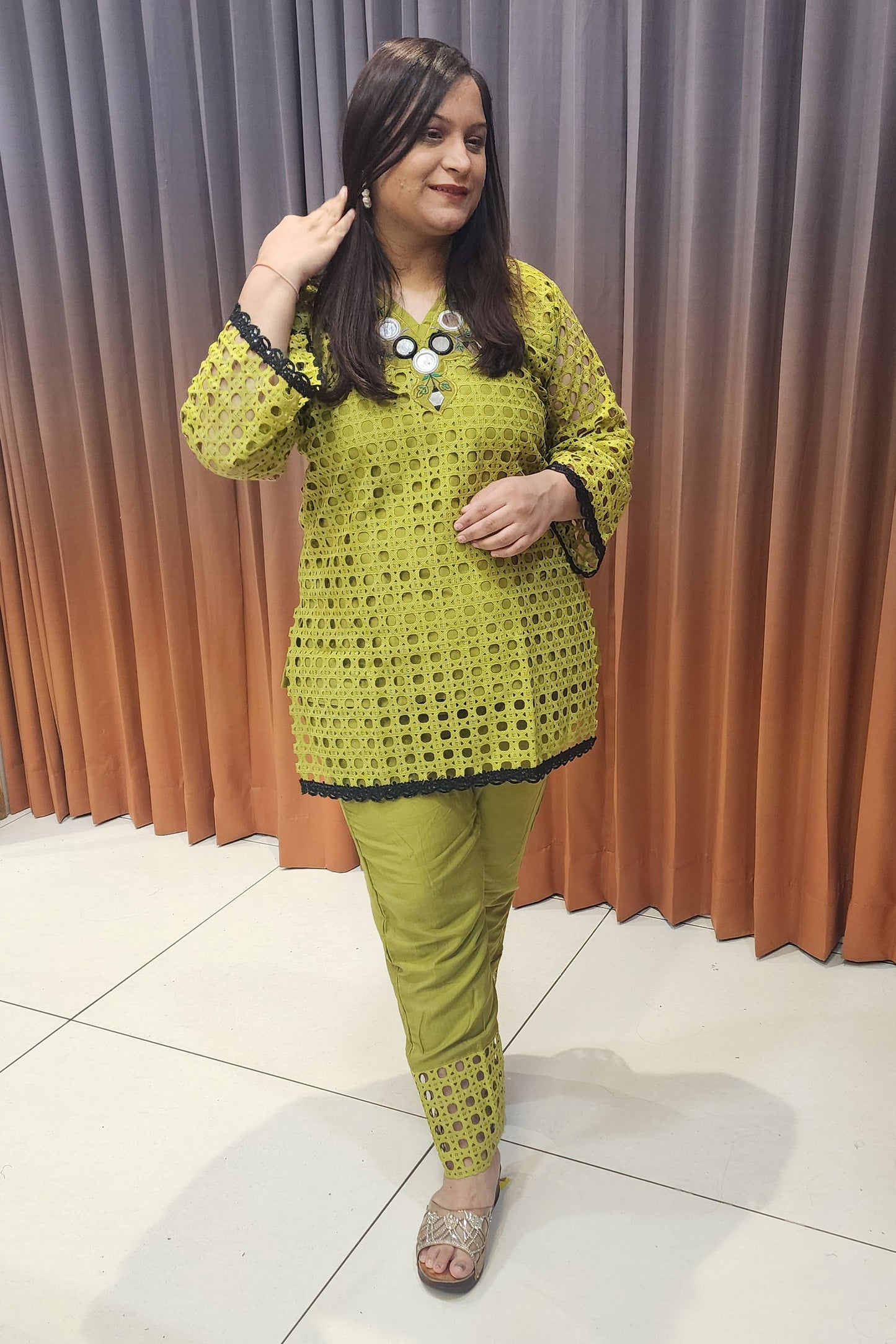 PALM GREEN HACOBA CO-ORD SET (15298)