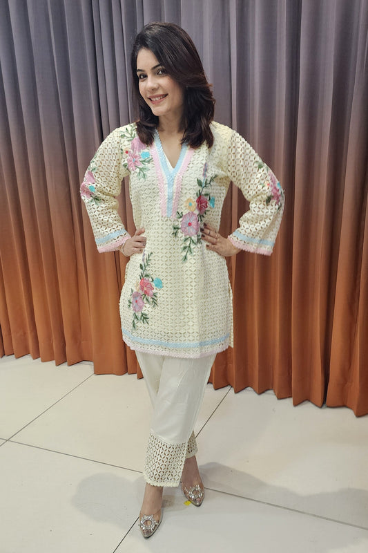 VANILLA-WHITE HAKUBA (CO-ORD SET) (15299)