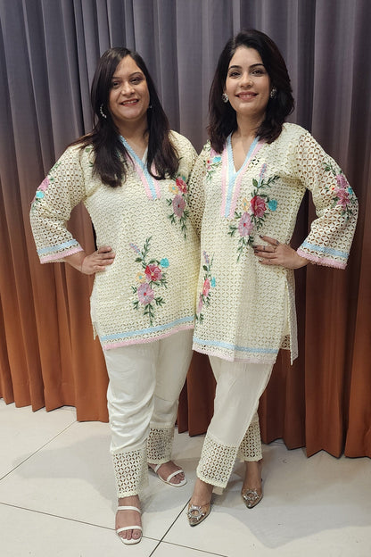 VANILLA-WHITE HAKUBA (CO-ORD SET) (15299)