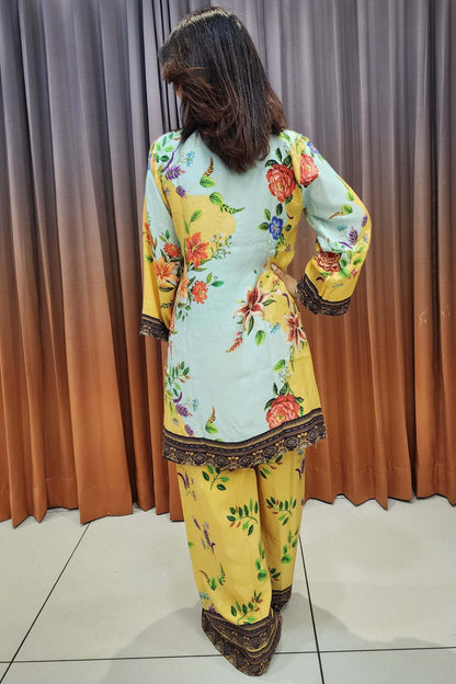 Vibrant Floral Indo-Western Set 