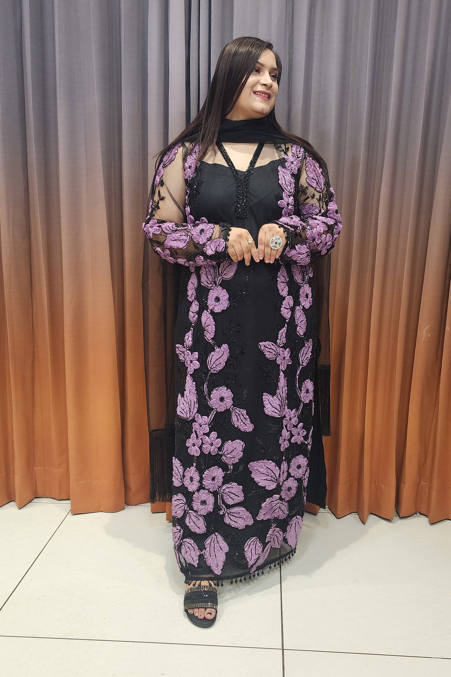 APPLIQUE FUSION DRESS (15482)