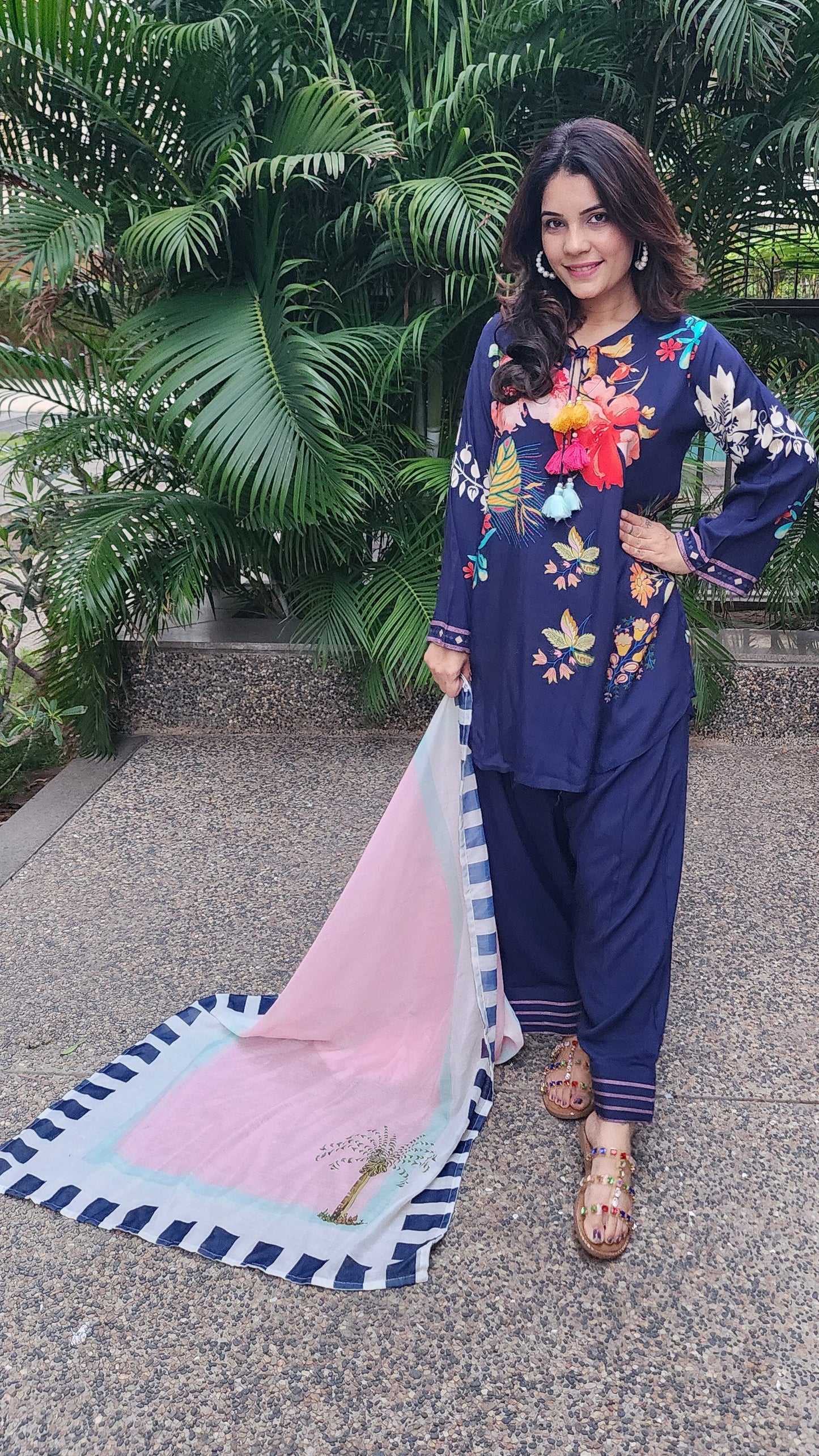 Indigo charm co-ord