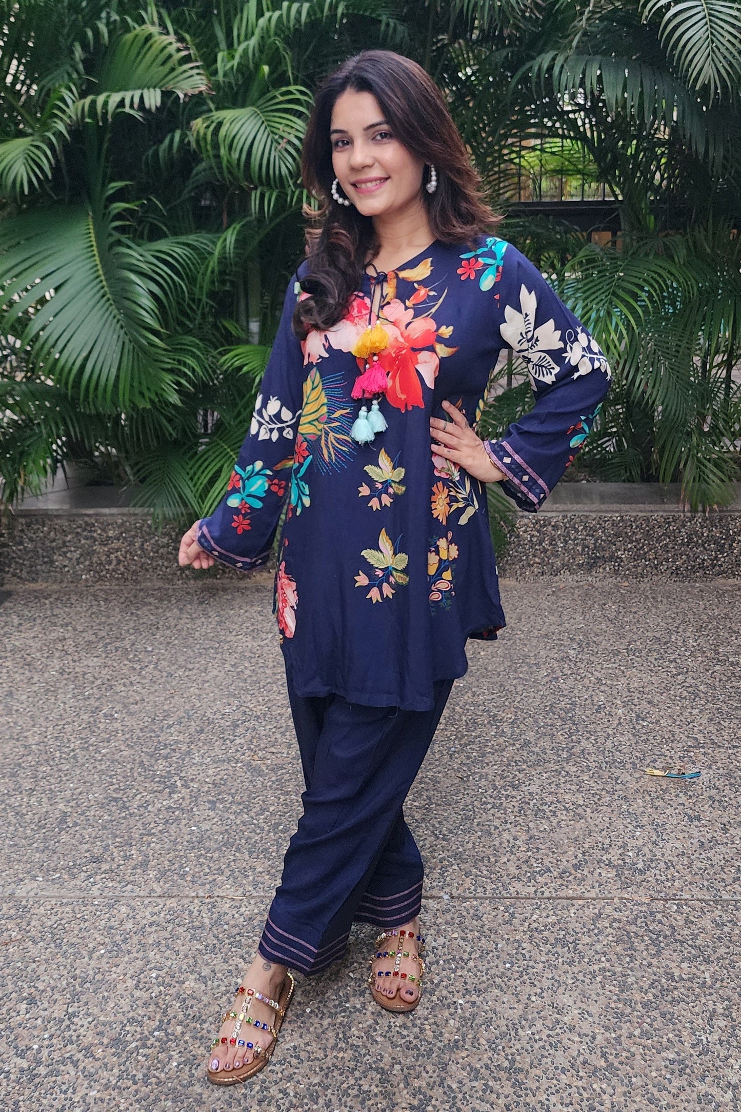 Indigo charm co-ord