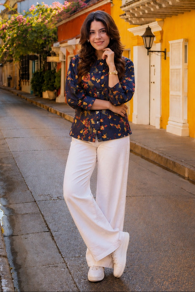 Midnight Bloom Floral Shirt