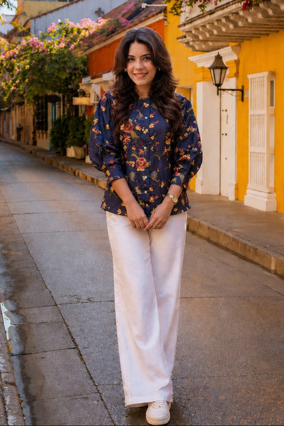 Midnight Bloom Floral Shirt